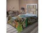 Abakuhaus Lenzuolo Con Paesaggio, Molo Sul Mare Con Piccola Baracca, Montagne, Germania, Natura Europea, Foto, Lenzuolo Morbido E Confortevole Per Un Letto Decorativo, 1 Pezzo, 260 Cm X 168 Cm, Multicolore