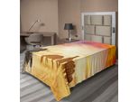 Abakuhaus Lenzuolo Safari, Zebre Africane Fairy Sunset Sull'avventura Degli Animali Selvatici Nella Natura, Lenzuolo Morbido E Confortevole Per Un Letto Decorativo 1 Pezzo 190 Cm X 100 Cm, Multicolore