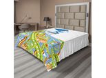 Abakuhaus Lenzuolo Egiziano, Illustrazione Moderna Dell'antica Regina Faraona Con La Sua Corona, Lenzuolo Morbido E Confortevole Per Un Letto Decorativo 1 Pezzo 244 Cm X 205 Cm, Multicolore