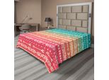 Abakuhaus Lenzuolo Con Frecce, Motivi Geometrici Etnici Aztechi E Maya Colorati E Frecce Arte Boema, Lenzuolo Morbido E Confortevole Per Un Letto Decorativo 1 Pezzo 244 Cm X 205 Cm, Multicolore