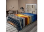 Abakuhaus Lenzuolo Ocean, Tramonto Sull'oceano Pacifico La Jolla California Sun Stampa Fotografica A Colori, Lenzuolo Morbido E Confortevole Per Un Letto Decorativo 1 Pezzo 260 Cm X 168 Cm, Arancione Blu