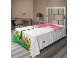 Abakuhaus Lenzuolo Primaverile, Albero In Fiore, Ragazza Sognante Sulla Primavera, Su Ali, Acquerello, Lenzuolo Morbido E Confortevole Per Un Letto Decorativo, 1 Pezzo, 190 Cm X 100 Cm, Multicolore