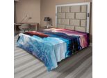 Abakuhaus Lenzuolo, Tranquillo Lago Di Montagna Con Maestoso Cielo, Montagne Dell'asia Meridionale, Vista Romantica, Morbido E Confortevole Lenzuolo Superiore Per Un Letto Decorativo, 1 Pezzo, 244 Cm X 205 Cm, Multicolore