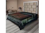 Abakuhaus Lenzuolo Gotico, Foto Della Porta Antica In Legno Della Vecchia Casa Frequentata Di Notte In Stile Gotico, Lenzuolo Morbido E Confortevole Per Un Letto Decorativo 1 Pezzo 260 Cm X 228 Cm, Grigio Marrone