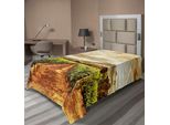 Abakuhaus Lenzuolo, Grape Valley Nuvole Sopra I Vigneti Natural Fruit Plantation Tema Autunnale Del Giardino, Lenzuolo Morbido E Confortevole Per Un Letto Decorativo 1 Pezzo 190 Cm X 100 Cm, Arancione Bruciato Bianco Sporco