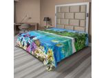 Abakuhaus Lenzuolo, Sandy Seacoast E Il Mondo Sottomarino Alle Maldive Viaggio Paradiso Delle Immersioni Foto, Morbido E Confortevole Lenzuolo Superiore Per Un Letto Decorativo 1 Pezzo 275 Cm X 260 Cm, Multicolore