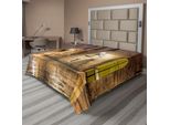 Abakuhaus Lenzuolo Gotico, Quartiere Storico Di Barcellona, Spagna, Patrimonio Rinascimentale, Foto Notturna Delle Strade, Lenzuolo Morbido E Confortevole Per Un Letto Decorativo, 1 Pezzo, 260 Cm X 228 Cm, Color Crema.