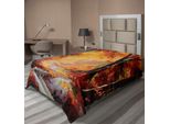 Abakuhaus Lenzuolo, Colore Di Un Bosco Con Foglie Autunnali, Tema Stagionale Autunnale, Lenzuolo Morbido E Confortevole Per Un Letto Decorativo, 1 Pezzo, 260 Cm X 168 Cm, Arancione Marrone