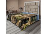 Abakuhaus Lenzuolo Medievale, Famoso Ponte Bastionato Storico Nella Svizzera Tedesca, Patrimonio Culturale Medievale, Lenzuolo Morbido E Confortevole Per Un Letto Decorativo, 1 Pezzo 260 Cm X 228 Cm, Grigio Verde