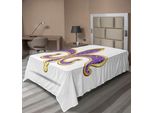 Abakuhaus Fleur De Lis Lenzuolo, Design Araldico Artistico Simbolo Medievale Nostalgico Elementi Antichi, Morbido E Confortevole Lenzuolo Superiore Per Un Letto Decorativo 1 Pezzo 260 Cm X 168 Cm, Giallo Viola