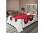 Abakuhaus Lenzuolo Con Calamaro, Polipo, Ombra, Animale Marino Tropicale, Tentacoli Marini, Stampa Grafica Semplice, Lenzuolo Morbido E Confortevole Per Un Letto Decorativo, 1 Pezzo, 190 Cm X 100 Cm, Rosso