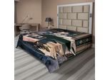 Abakuhaus Lenzuolo Gotico, Ritratto Di Donna Steampunk Con Abito Storico Medievale Vintage, Foto Artistica, Lenzuolo Morbido E Confortevole Per Un Letto Decorativo, 1 Pezzo, 266 Cm X 260 Cm, Verde Acqua