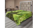 Abakuhaus Lenzuolo Da Letto Bosco, Grande Albero Maestoso Ambiente Paesaggio Eco Solidarietà Parco Nazionale Paesaggio, Lenzuolo Morbido E Confortevole Per Un Letto Decorativo 1 Pezzo 266 Cm X 260 Cm, Verde Marrone