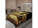 Abakuhaus Lenzuolo Medievale, Antico Castello Scozzese, Stile Vintage, Cultura Medievale Europea, Patrimonio Culturale, Foto Di Città, Lenzuolo Morbido E Confortevole Per Un Letto Decorativo, 1 Pezzo, 260 Cm X 168 Cm, Grigio Verde