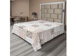 Abakuhaus Lenzuolo Orient, Motivo Orientale, Motivo Patchwork Pastello, Decorazione In Filigrana, Illustrazione, Lenzuolo Superiore Morbido E Confortevole Per Un Letto Decorativo, 1 Pezzo, 260 Cm X 228 Cm, Beige, Bianco, Grigio