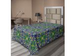 Abakuhaus Lenzuolo Orientale, Motivi Orientali Mosaico Decorativo Con Arte Tribale Damascata, Lenzuolo Morbido E Confortevole Per Un Letto Decorativo 1 Pezzo 190 Cm X 100 Cm, Giallo Verde Verde Acqua