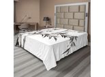 Abakuhaus Lenzuolo In Bambù, Rinnovamento Tradizionale Della Saggezza Babus, Liberate La Vostra Energia Artdruck, Lenzuolo Morbido E Confortevole Per Un Letto Decorativo 1 Pezzo 260 Cm X 228 Cm, Grigio Bianco