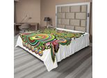 Abakuhaus Lenzuolo Con Motivo Gufo, Motivi Psichedelici Uccelli Con Elementi Etnici Universo Saggio Animale, Lenzuolo Morbido E Confortevole Per Un Letto Decorativo 1 Pezzo 266 Cm X 260 Cm, Multicolore
