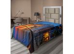 Abakuhaus Lenzuolo Medievale, Foto Notturna Dell'edificio Medievale Lungo Il Fiume Bruges Heritage Old Town Foto, Morbido E Comodo Lenzuolo Superiore Per Un Letto Decorativo 1 Pezzo 190 Cm X 100 Cm, Multicolore