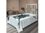 Abakuhaus Lenzuolo Da Letto Surf, Surf Shield Muta Da Sub E Elementi Myst Underwater Recreational Design, Morbido E Confortevole Lenzuolo Superiore Per Un Letto Decorativo 1 Pezzo 260 Cm X 168 Cm, Blu Petrolio Scuro Blu