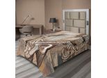Abakuhaus Lenzuolo Musicale, Musicista Jazz, Assolo Di Sassofono In Strada, Sfondo Grunge, Stampa Artistica, Lenzuolo Morbido E Confortevole Per Un Letto Decorativo, 1 Pezzo, 190 Cm X 100 Cm, Marrone Ecru