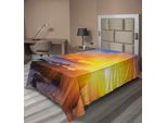 Lenzuolo Da Spiaggia Abakuhaus, Tramonto Colorato Con Cielo Romantico Su Spiaggia Tropicale, Stampa Paesaggio Fantastico, Lenzuolo Morbido E Confortevole Per Un Letto Decorativo, 1 Pezzo, 260 Cm X 168 Cm, Arancione E Blu