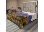 Abakuhaus Lenzuolo Saguaro, Paesaggio Desertico Dell'arizona Con Immagine Serale Della Natura Selvaggia Della Montagna Cactus In Primavera, Lenzuolo Morbido E Confortevole Per Un Letto Decorativo 1 Pezzo 275 Cm X 260 Cm, Marrone Verde
