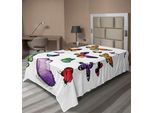 Abakuhaus Lenzuolo Con Farfalle, Collezione Di Animali Spirituali Indipendenti Volanti Di Vari Colori, Lenzuolo Morbido E Confortevole Per Un Letto Decorativo 1 Pezzo 260 Cm X 168 Cm, Multicolore