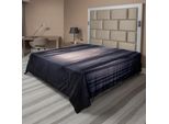 Abakuhaus Lenzuolo Da Letto, Jungla Misteriosa E Inquietante Profondità Oscura Nella Foresta Con Nebbia Motivo A Tema Halloween, Lenzuolo Morbido E Confortevole Per Un Letto Decorativo 1 Pezzo 275 Cm X 260 Cm, Grigio Scuro Viola