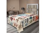 Abakuhaus Lenzuolo Medievale, Collezione Di Icone Medievali Rinascimentali In Stile Retrò Barocco Classico, Stampa Artistica, Lenzuolo Morbido E Confortevole Per Un Letto Decorativo 1 Pezzo 260 Cm X 168 Cm, Multicolore