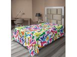 Abakuhaus Lenzuolo Con Farfalle, Assortimento Di Sagome Di Farfalle Che Simboleggiano Il Movimento E Lo Stile Di Vita Artistico, Lenzuolo Morbido E Confortevole Per Un Letto Decorativo, 1 Pezzo, 260 Cm X 168 Cm, Multicolore