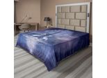 Abakuhaus Lenzuolo Fantasia, Favoloso E Albero Nell'acqua Viva Creatura Immaginaria Mitica Illusoria Onirica, Lenzuolo Morbido E Confortevole Per Un Letto Decorativo 1 Pezzo 275 Cm X 260 Cm, Viola