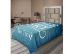 Abakuhaus Lenzuolo Con Proverbio, Il Cielo è Il Limite Tipografia Citazione Motivazionale Illustrazione Dal Design Semplice, Morbido E Confortevole Lenzuolo Superiore Per Un Letto Decorativo 1 Pezzo 260 Cm X 168 Cm, Blu E Bianco