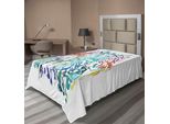 Abakuhaus Lenzuolo Con Gufo, Gufo Con Piume Morbide E Colorate, Grandi Occhi, Immagine Caratteristica, Lenzuolo Morbido E Confortevole Per Un Letto Decorativo, 1 Pezzo, 260 Cm X 168 Cm, Multicolore