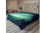 Abakuhaus Lenzuolo Gotico, Immagine Horror Misty Horror Di Autumn Valley Con Bosco, Albero Spettrale E Paesaggio Con Luna Piena, Lenzuolo Morbido E Confortevole Per Un Letto Decorativo 1 Pezzo 244 Cm X 205 Cm, Verde