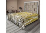 Abakuhaus Lenzuolo Da Letto Bosco, Alberi Autunnali, Bosco Di Betulle, Bosco Dorato, Ottobre, Stampa Paesaggio Naturale Stagionale, Lenzuolo Superiore Morbido E Confortevole Per Un Letto Decorativo, 1 Pezzo, 244 Cm X 205 Cm, Giallo E Grigio