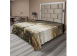 Abakuhaus Lenzuolo Torre Eiffel, Skyline Di Parigi Paesaggio Urbano Nuvoloso Silhouette Uccello Europeo Realistico, Morbido E Confortevole Lenzuolo Superiore Per Un Letto Decorativo 1 Pezzo 275 Cm X 260 Cm, Beige Marrone