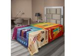 Abakuhaus Lenzuolo Da Letto Circo, Personaggi Circensi Con Animali Ammaestrati, Uomo Forte, Trapezista, Design Retrò, Lenzuolo Morbido E Confortevole Per Un Letto Decorativo, 1 Pezzo, 260 Cm X 168 Cm, Multicolore