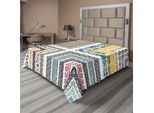 Abakuhaus Lenzuolo Antico, Decorato In Stile Orientale Reale Con Motivi Etnici Variabili E Disegno A Mosaico, Lenzuolo Morbido E Confortevole Per Un Letto Decorativo, 1 Pezzo, 260 Cm X 228 Cm, Multicolore