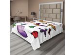 Abakuhaus Lenzuolo Con Farfalle, Collezione Di Animali Spirituali Indipendenti Volanti Di Vari Colori, Lenzuolo Morbido E Confortevole Per Un Letto Decorativo 1 Pezzo 260 Cm X 228 Cm, Multicolore
