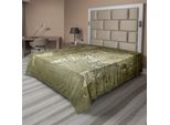 Abakuhaus Lenzuolo Antico, Vecchia Mappa Del Mondo Con Grande Texture Nostalgica Dell'antico Atlante Cartografico Del Mondo, Lenzuolo Morbido E Confortevole Per Un Letto Decorativo 1 Pezzo 266 Cm X 260 Cm, Verde Militare