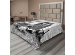 Abakuhaus Lenzuolo Industriale, Vecchio Trattore Degli Anni '60 Abbandonato Nel Canada Centrale Immagine Nostalgica Di Un Macchinario, Lenzuolo Morbido E Confortevole Per Un Letto Decorativo 1 Pezzo 275 Cm X 260 Cm, Grigio