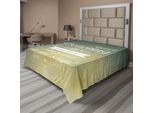 Abakuhaus Lenzuolo Con Proverbio, Comincia E Non Smettere Stile Ornamentale Tipografico Ispiratore, Morbido E Confortevole Lenzuolo Superiore Per Un Letto Decorativo 1 Pezzo 266 Cm X 260 Cm, Teal Yellow
