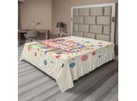 Abakuhaus Lenzuolo Con Proverbio, Trova Poster Tipografici Colorati In Stile Citazioni Ispiratrici, Lenzuolo Morbido E Confortevole Per Un Letto Decorativo 1 Pezzo 244 Cm X 205 Cm, Giallo Blu E Rosso