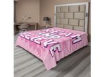 Abakuhaus Lenzuolo Con Proverbio, Sogna E Credi Citazione Su Sfondo Frase Motivazionale Arte Floreale, Morbido E Confortevole Lenzuolo Superiore Per Un Letto Decorativo 1 Pezzo 266 Cm X 260 Cm, Bianco Rosa