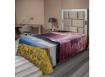 Abakuhaus Lenzuolo Naturale, Cielo Elettrico, Potente Effetto Sulla Terra, Stampa Paesaggio, Lenzuolo Morbido E Confortevole Per Un Letto Decorativo, 1 Pezzo, 190 Cm X 100 Cm, Verde, Blu, Rosa