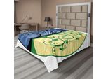 Abakuhaus Albero Della Vita Lenzuolo, Yin Yang Vita E Morte Albero In Diversi Colori Con Sagome Di Uccelli, Morbido E Confortevole Lenzuolo Superiore Per Un Letto Decorativo 1 Pezzo 260 Cm X 228 Cm, Verde Blu Nero