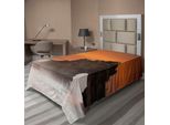 Abakuhaus Lenzuolo Balinese, Tempio Pura Tanah Lot Bali Indonesia Vacanze Magiche, Romantiche Ed Esotiche, Lenzuolo Morbido E Confortevole Per Un Letto Decorativo 1 Pezzo 190 Cm X 100 Cm, Arancione Marrone