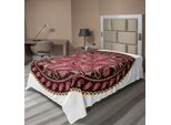 Abakuhaus Lenzuolo Mandala, Motivo Mandala Vintage Livello Dell'equilibrio Concetto Di Vita Spirituale Eterna, Lenzuolo Morbido E Confortevole Per Un Letto Decorativo 1 Pezzo 190 Cm X 100 Cm, Magenta E Giallo