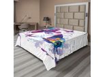 Abakuhaus Lenzuolo Con Farfalle, Stampa Acquerello Disegno Di Farfalle Energia Dell'anima Arte Moderna, Lenzuolo Morbido E Confortevole Per Un Letto Decorativo 1 Pezzo 260 Cm X 228 Cm, Multicolore